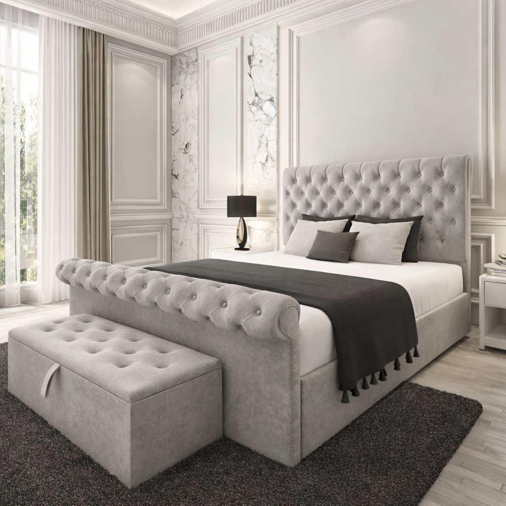 Deacon Chesterfield Sleigh Bed