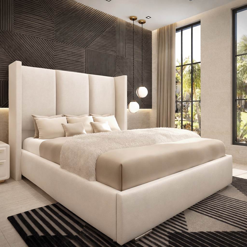 Olivia Panelled Winged Bed
