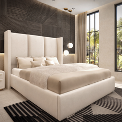 Olivia Panelled Winged Bed