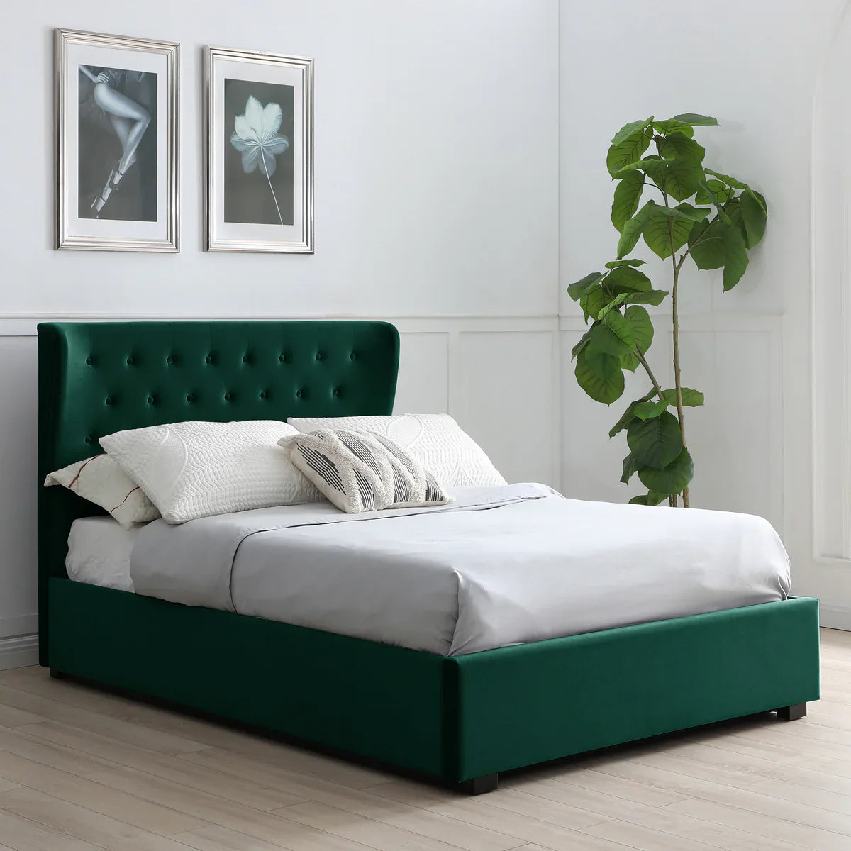 Middleton Curved Wingback Bed