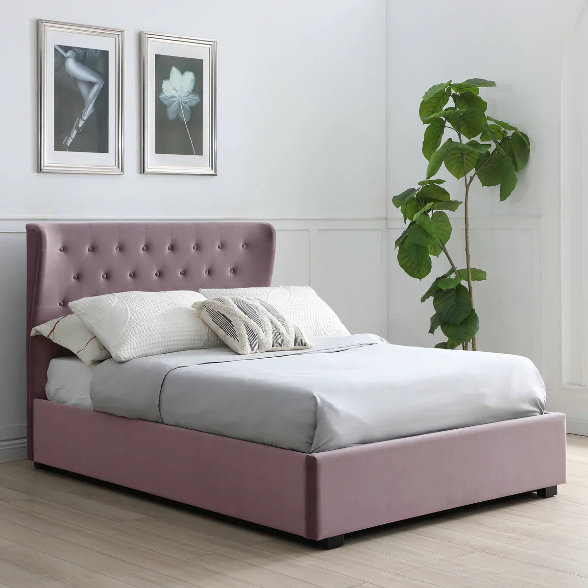 Middleton Curved Wingback Bed